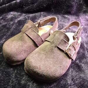 Kids Project Cloud Brown Suede Slingback Clogs